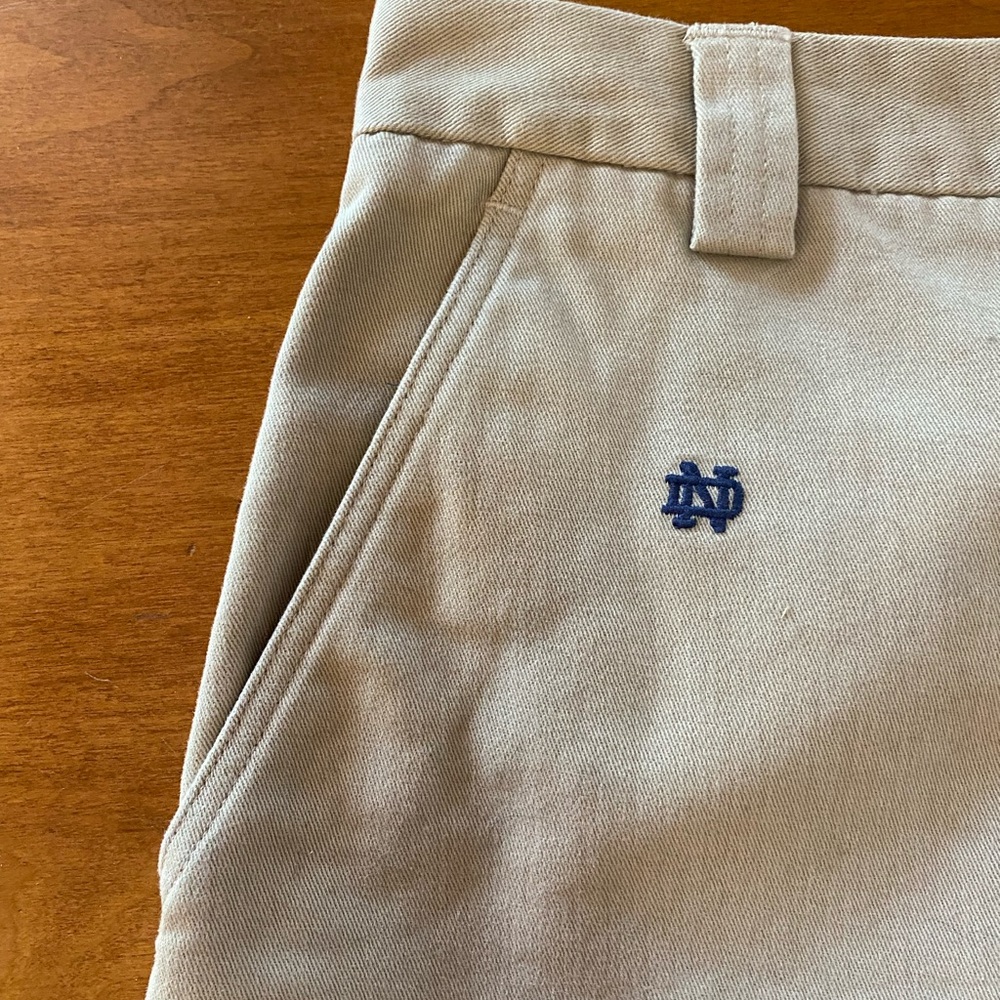 Notre Dame embroidered khaki game day cotton skirt. - Picture 5 of 9